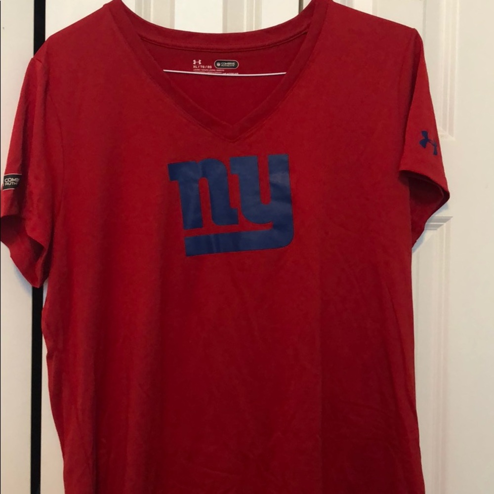 NEW NY Giants red heat gear shirt